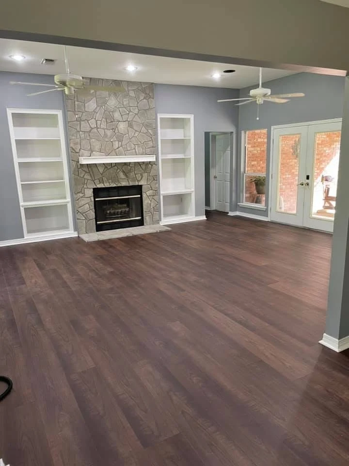 Living Room & Built-Ins — Flooring by The Maintenance Man